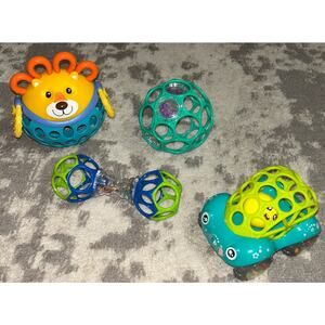 Bright Starts O'Ball Toys 4 Lion, Ball, Barbell, Car